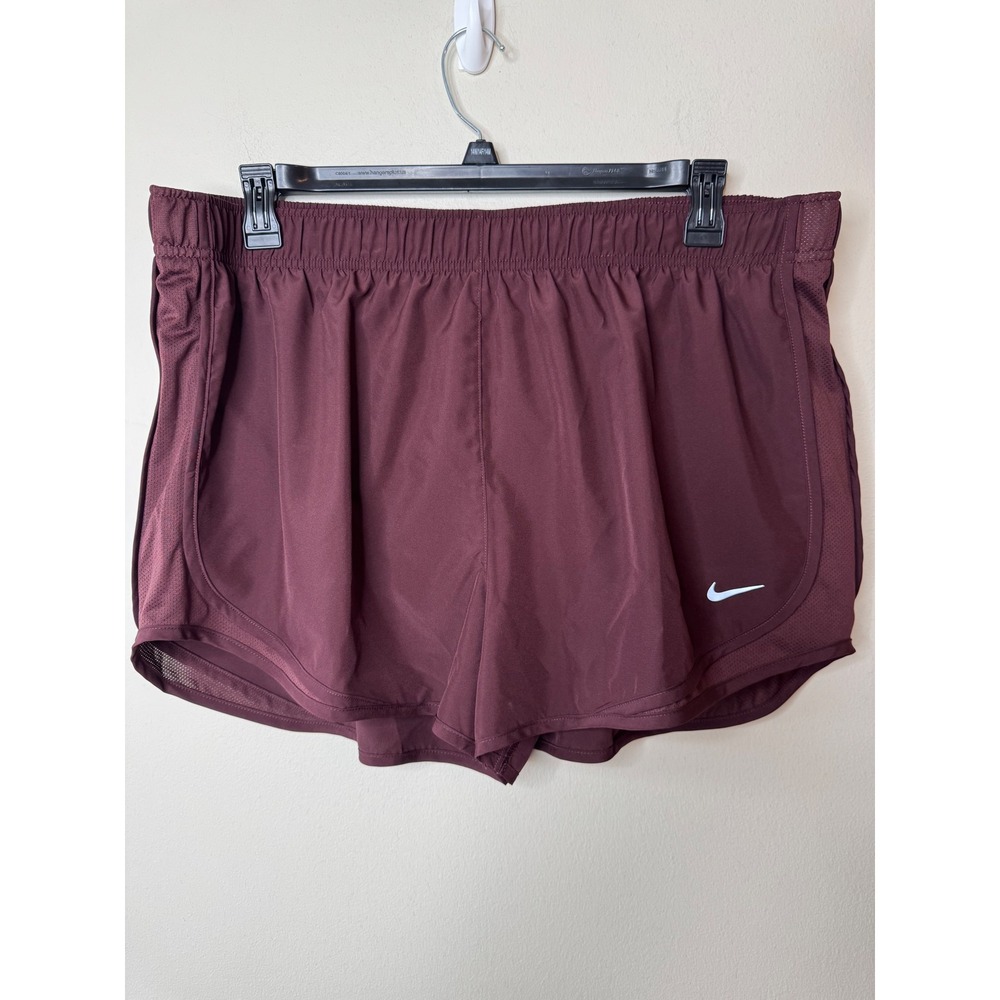 Nike Womens Tempo Dri-FIT Running Shorts Burgundy XXL
